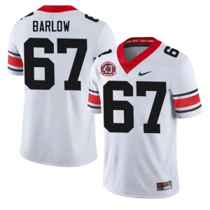 Men UGA Clinton Barlow 1980 National Champions 40th Anniversary High School White #67 Jerseys 773414-548