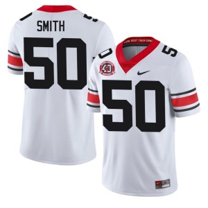 Men's Cortez Smith White #50 UGA Football 1980 National Champions 40th Anniversary Jersey 340801-488