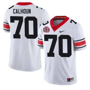 Mens Daniel Calhoun #70 University White UGA 1980 National Champions 40th Anniversary Jerseys 676331-400