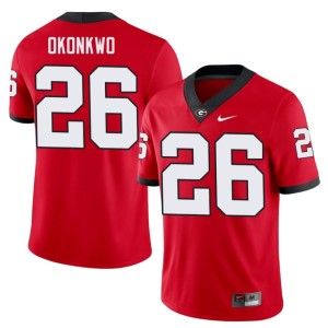 Men Official University of Georgia Red Daniel Okonkwo #26 Jerseys 257041-923