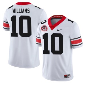 Men's 1980 National Champions 40th Anniversary Game Elyiss Williams University of Georgia White #10 Jerseys 601613-880