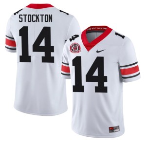 Men's High School 1980 National Champions 40th Anniversary Georgia Gunner Stockton #14 White Jerseys 830589-787