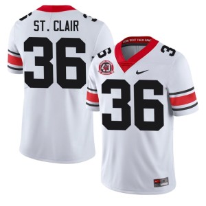 Men's Jackson St. Clair Stitched Georgia 1980 National Champions 40th Anniversary White #36 Jersey 297166-878