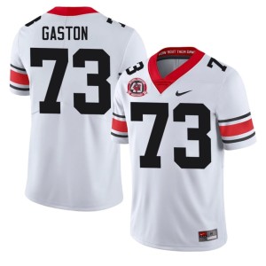 Mens 1980 National Champions 40th Anniversary UGA White #73 Replica Juan Gaston Jerseys 865721-438