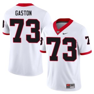 Men White University #73 University of Georgia Juan Gaston Jerseys 696812-354