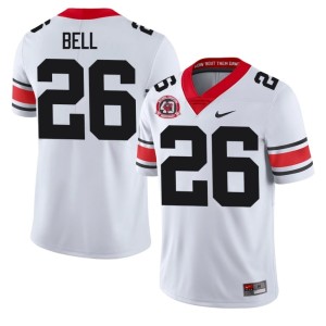Men's Micah Bell White #26 Embroidery 1980 National Champions 40th Anniversary University of Georgia Bulldogs Jerseys 380320-721