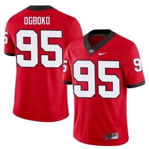 Mens Red Georgia Bulldogs Nnamdi Ogboko High School #95 Jerseys 895069-870