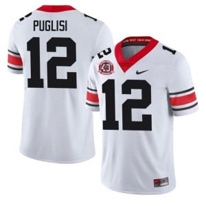 Mens 1980 National Champions 40th Anniversary University Ryan Puglisi White #12 Georgia Jersey 394276-220