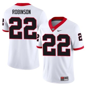 Men Stitched Todd Robinson White Georgia Bulldogs #22 Jersey 238058-404
