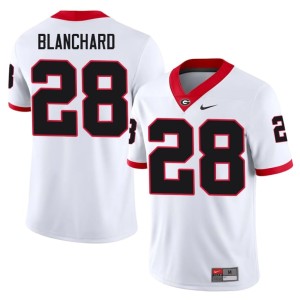 Men's Walter Blanchard Stitched Georgia #28 White Jersey 548441-723