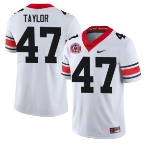 Mens 1980 National Champions 40th Anniversary #47 White Damn Good Dawgs 2026 Will Taylor Jerseys 354815-630