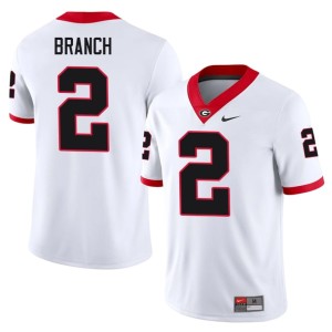 Men's College Zion Branch White UGA Bulldogs #2 Jersey 203779-512