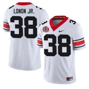 Men's Go Dawgs AJ Lonon Jr. College #38 1980 National Champions 40th Anniversary White Jerseys 188554-756
