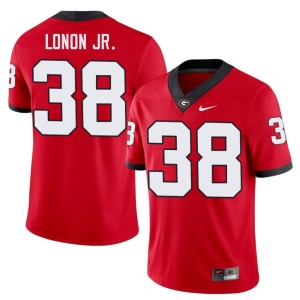 Mens University Dawgs Red #38 AJ Lonon Jr. Jersey 123015-864