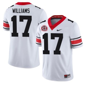 Mens 1980 National Champions 40th Anniversary Amaris Williams #17 University of Georgia White 2026 Jersey 221452-142