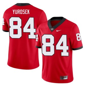Men Official Red #84 Ben Yurosek UGA Jersey 563215-413