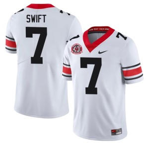 Men's White D'Andre Swift Player 1980 National Champions 40th Anniversary Georgia #7 Jerseys 755791-108