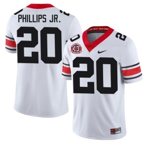 Men's Dwight Phillips Jr. White #20 1980 National Champions 40th Anniversary Limited Dawgs Jerseys 193663-735