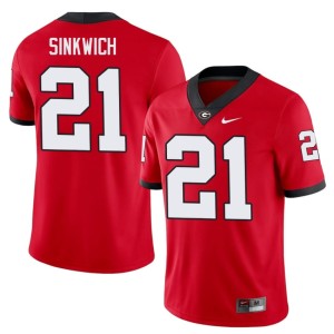 Mens Frank Sinkwich Dawgs #21 Red College Jerseys 701291-793