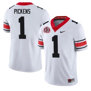 Men's George Pickens #1 Official White Bulldog Nation 1980 National Champions 40th Anniversary Jerseys 869722-828