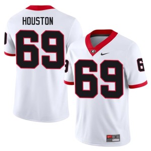 Men White Bulldog Nation Embroidery #69 Graham Houston Jersey 573387-522