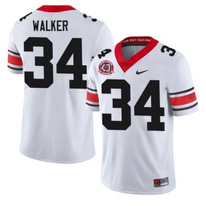 Men's White 1980 National Champions 40th Anniversary #34 Herschel Walker Football DGDs Jerseys 848474-408