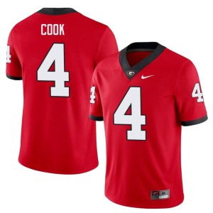 Men's 2026-27 Red James Cook Bulldog Nation #4 Jersey 459521-318