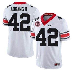 Men White Player #42 Nick Abrams II Georgia Bulldogs 1980 National Champions 40th Anniversary Jersey 872442-142