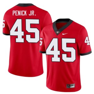 Mens Terrence Penick Jr. Red UGA Bulldogs #45 Player Jerseys 436338-402