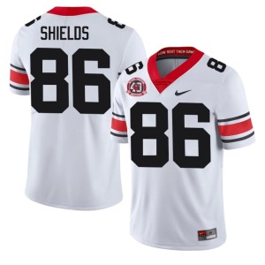 Men's 1980 National Champions 40th Anniversary Tre Shields Player Damn Good Dawgs White #86 Jerseys 526099-255