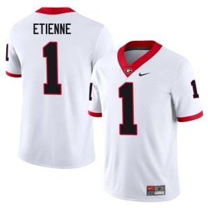 Men Trevor Etienne University White #1 Dawgs Jerseys 174747-875