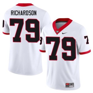 Men's White #79 TyQuez Richardson 2026 Georgia Bulldogs Jerseys 466201-347