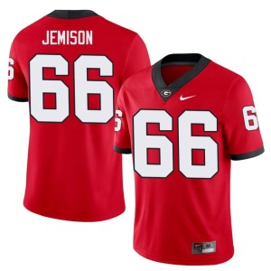 Mens Red University of Georgia Game #66 Tyreek Jemison Jerseys 817823-846