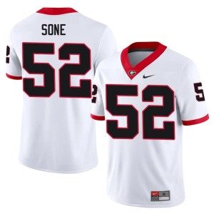 Men's Valdin Sone High School Bulldog Nation #52 White Jersey 535432-770