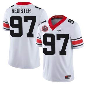 Mens 1980 National Champions 40th Anniversary 2026-27 Go Dawgs #97 Wade Register White Jersey 914077-602