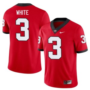 Mens Embroidery Red Zamir White Bulldog Nation #3 Jersey 223067-748