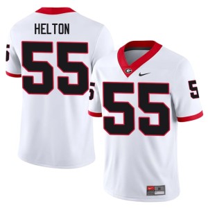 Mens White #55 Replica Bulldog Nation Zykie Helton Jerseys 301901-952