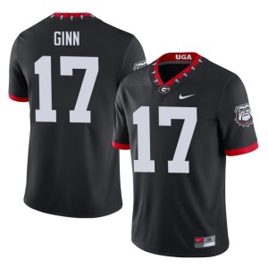 Men Mascot 100th Anniversary Black Official #17 Dawgs Colter Ginn Jersey 417990-935