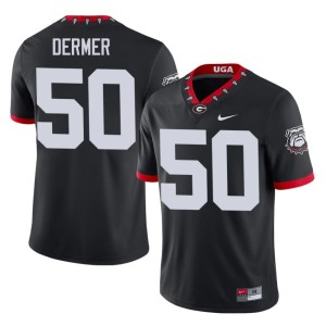 Men's #50 University Damn Good Dawgs Black Mascot 100th Anniversary Colton Dermer Jersey 951148-262