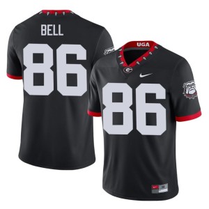 Men Mascot 100th Anniversary Black #86 University of Georgia Bulldogs Dillon Bell College Jerseys 201629-883