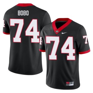 Men UGA Drew Bobo Stitched #74 Black Jerseys 731919-713