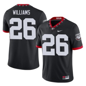 Mens 2026 Mascot 100th Anniversary Black #26 Gentry Williams Georgia Jerseys 478116-164