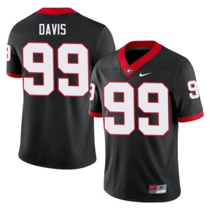 Mens #99 Official Georgia Bulldogs Jordan Davis Black Jerseys 813493-281