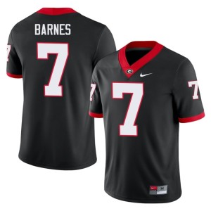Men #7 Khalil Barnes Black Stitched UGA Bulldogs Jersey 746189-764