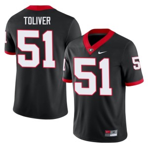 Men's Black Dawgs Malachi Toliver Official #51 Jersey 513049-440