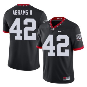 Men NCAA Dawgs Black #42 Nick Abrams II Mascot 100th Anniversary Jersey 323922-620