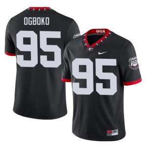 Men Mascot 100th Anniversary Georgia Nnamdi Ogboko Black Alumni #95 Jersey 419700-852