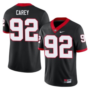 Men Dawgs Preston Carey 2026 Black #92 Jersey 972595-984