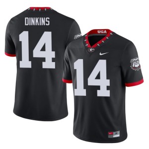 Men #14 Dawgs Black Mascot 100th Anniversary Embroidery Rasean Dinkins Jersey 137513-208