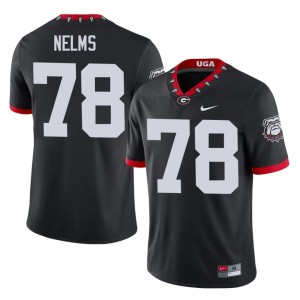 Men 2026 Mascot 100th Anniversary Black Go Dawgs #78 Tate Nelms Jersey 744552-898